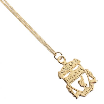 TM 05077 Liverpool FC 18ct Gold Plated on Silver Crest Pendant Chain
