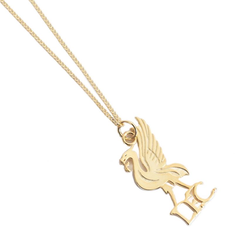 TM 05078 Liverpool FC 18ct Gold Plated on Silver Liverbird Pendant Chain