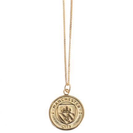 TM 05079 Manchester City FC 18ct Gold Plated on Silver Pendant Chain