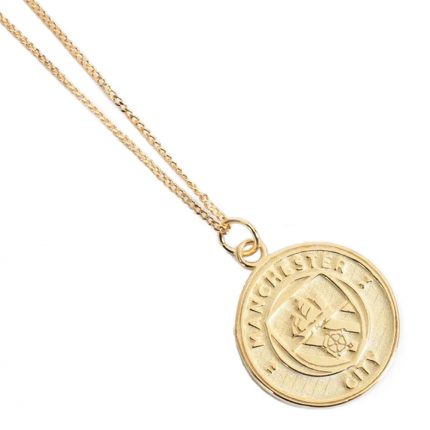 TM 05079 Manchester City FC 18ct Gold Plated on Silver Pendant Chain