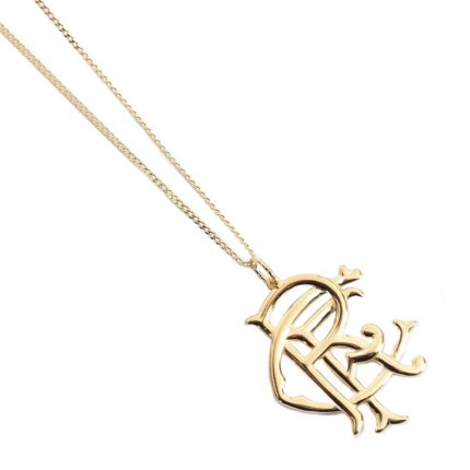 TM 05080 Rangers FC 18ct Gold Plated on Silver Pendant Chain
