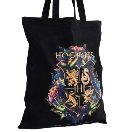TM 05256 Harry Potter Hogwarts Crest Canvas Tote Bag
