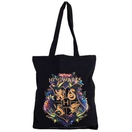 TM 05256 Harry Potter Hogwarts Crest Canvas Tote Bag